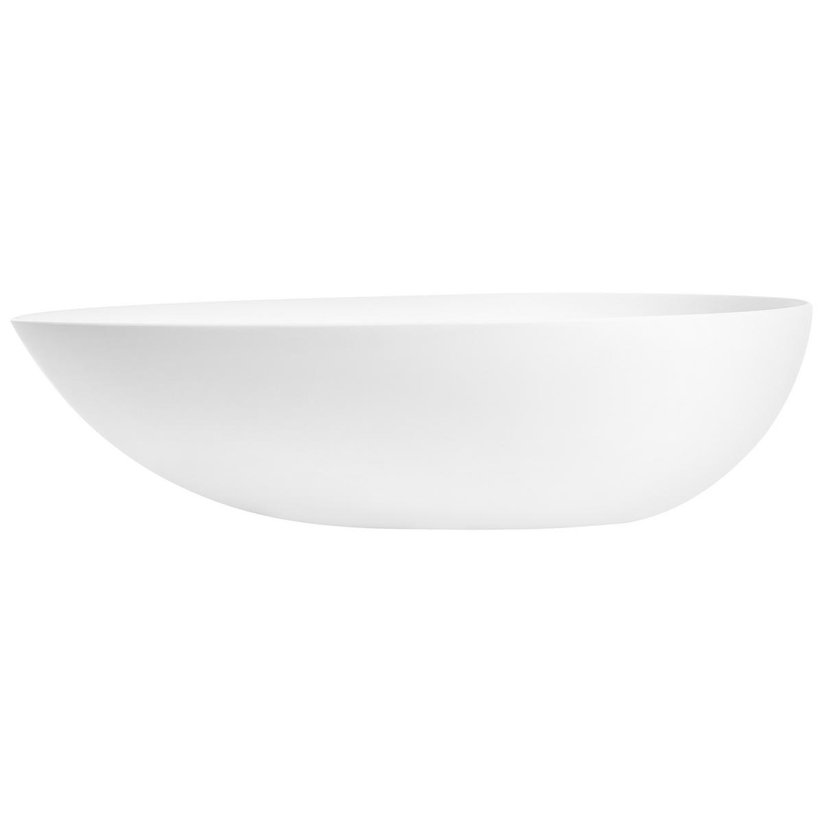 AUFSATZWASCHBECKEN Weiß 60/35 cm Sauzal - Weiß, Kunststoff (60/15/35cm) - Beliani