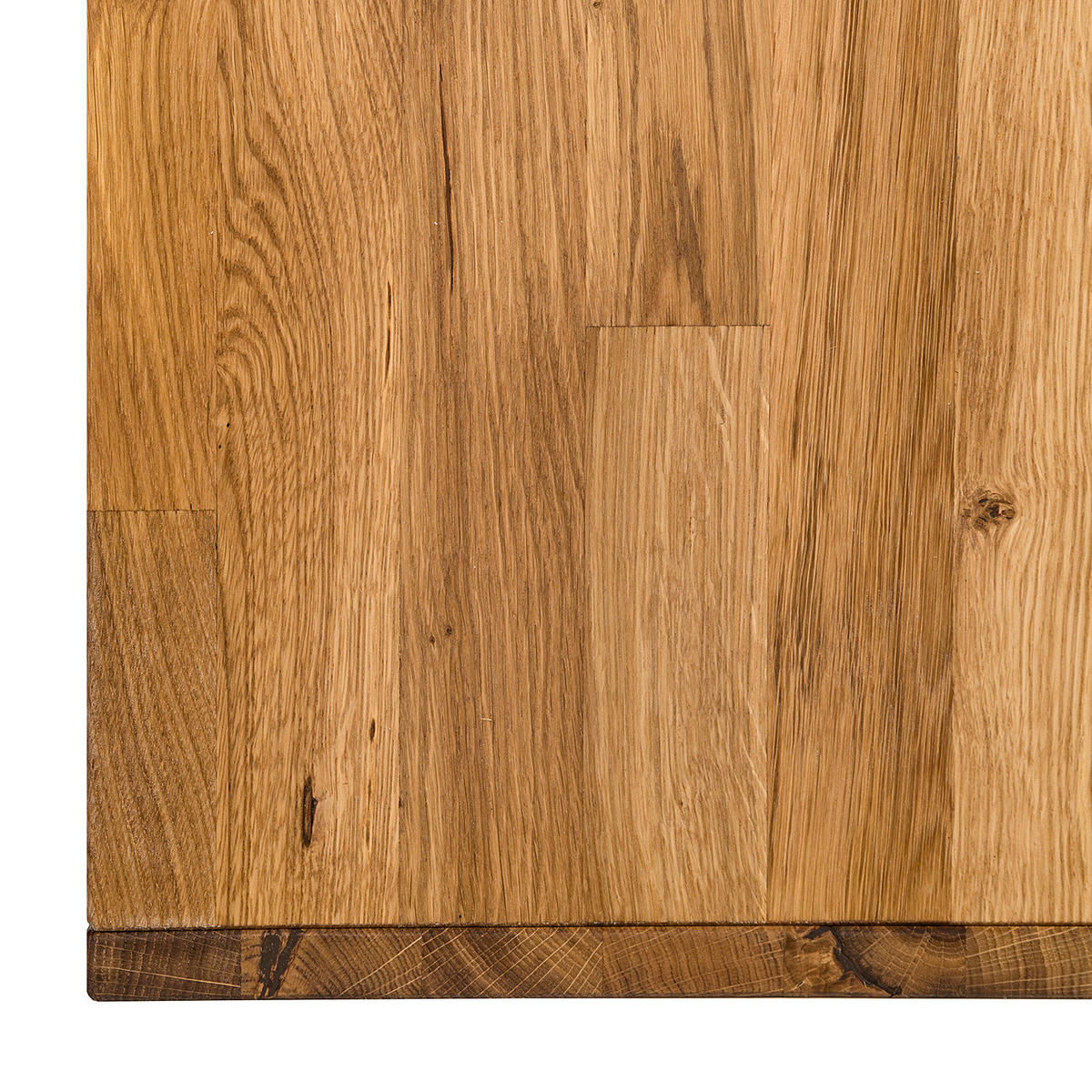 REGAL - Massivholz - Eichefarben, Holz (186/186/35cm) - home24