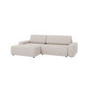 ECKSOFA Nancy Beige Cord - Beige/Schwarz, Holz/Kunststoff (264/162cm) - S-Style Möbel