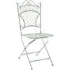 GARTENKLAPPSTUHL Metall Antik-Grün - Grün, Metall (42/94/40cm) - CLP
