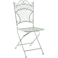 GARTENKLAPPSTUHL Metall Antik-Grün - Grün, Metall (42/94/40cm) - CLP