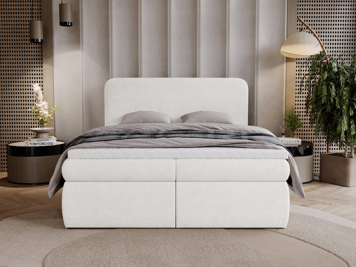BOXBETT Bonny - H3 - Creme/Schwarz, Holz/Holzwerkstoff (160/200cm) - MIRJAN24