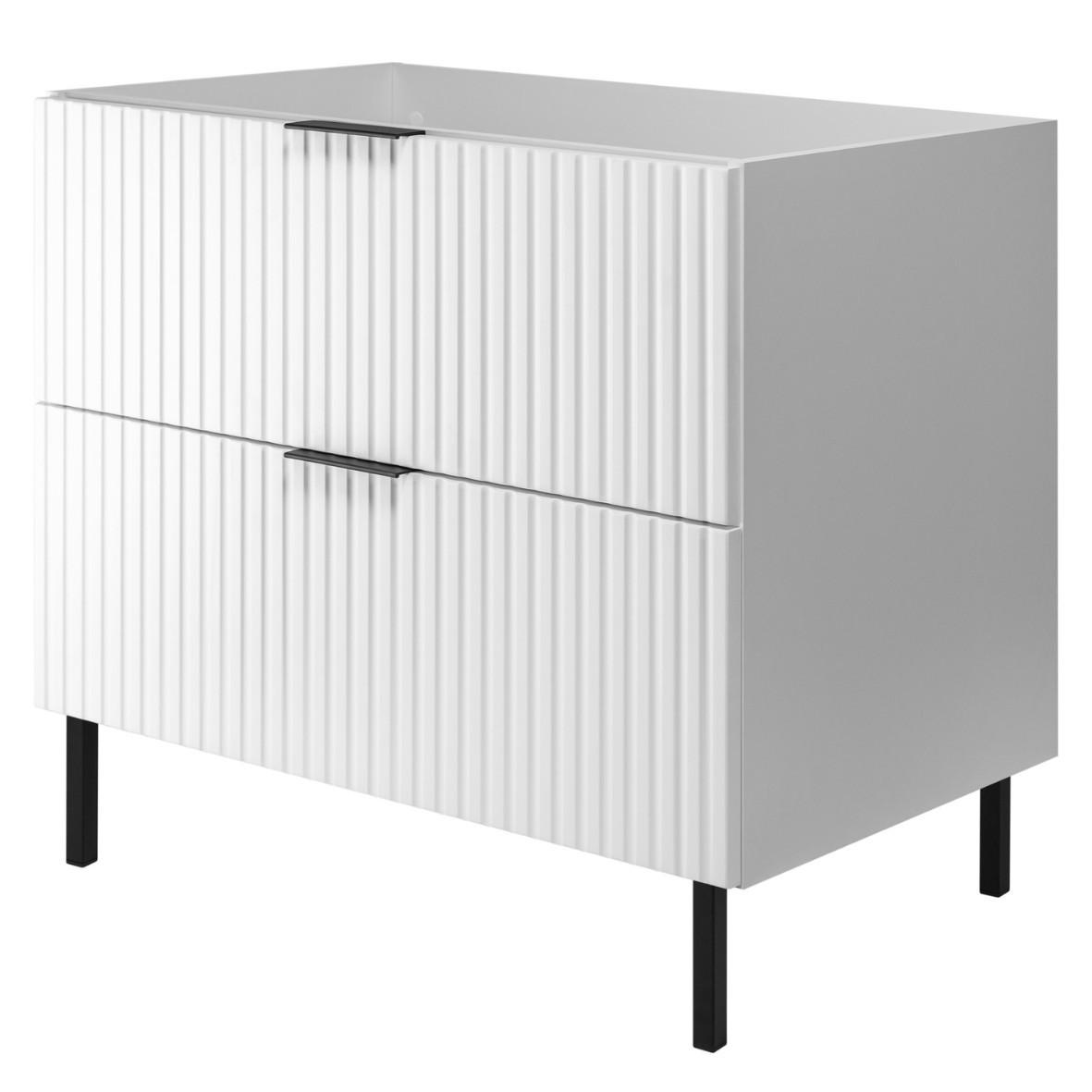 WASCHBECKUNTERSCHRANK FLOW Weiß matt 80/57/46 cm - Weiß, Holzwerkstoff (80/57/46cm) - Rodan