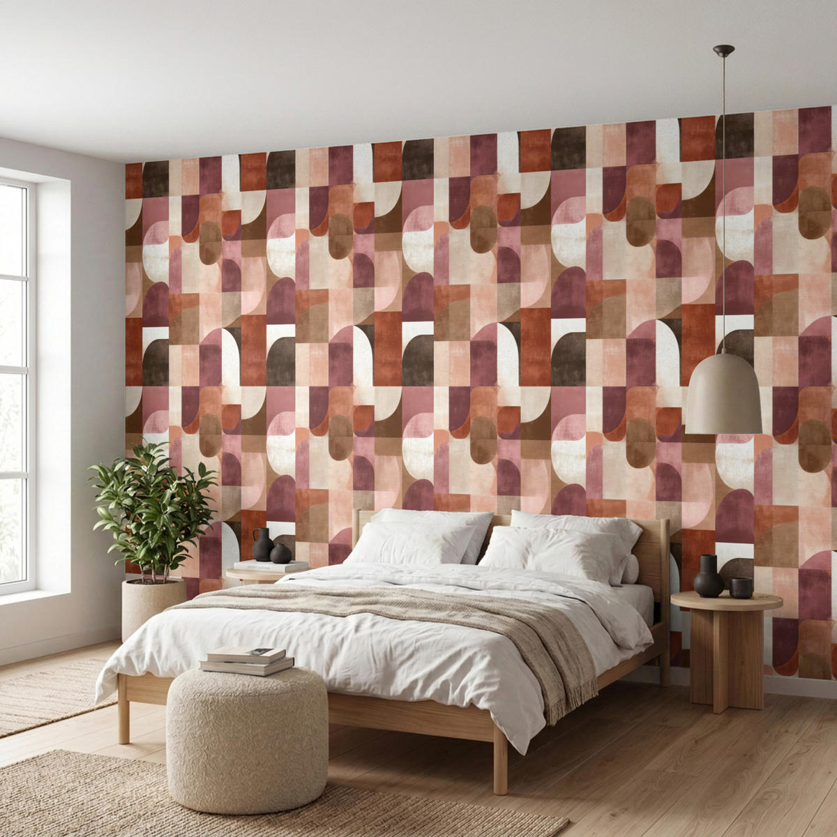 TAPETE - Geometrie - Modern - Retro - 450x200 cm - Multicolor, Papier (450/200cm) - OnlyWow