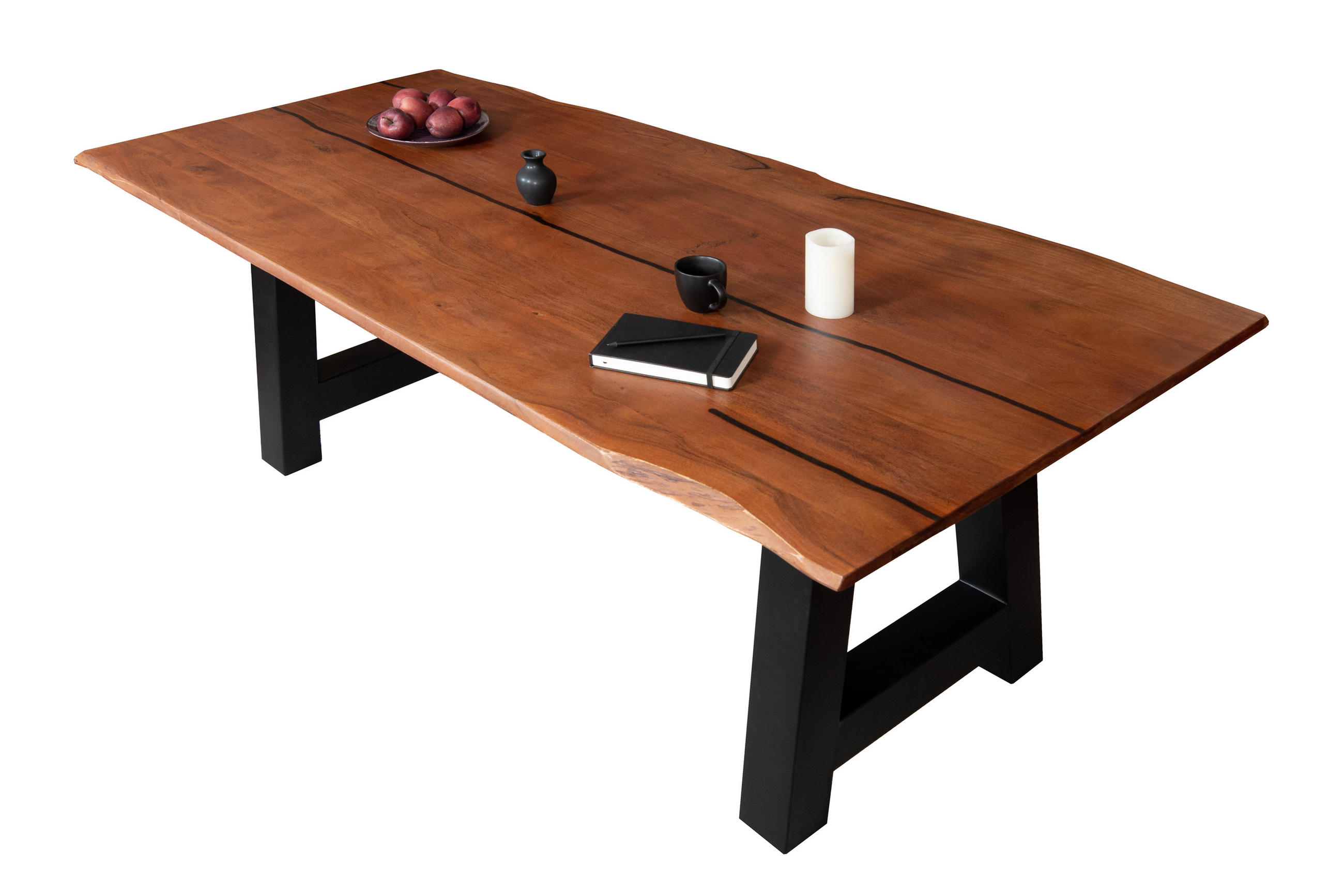 ESSTISCH POLLY - Schwarz/Braun, Holz/Metall (90/180/77cm) - SAM