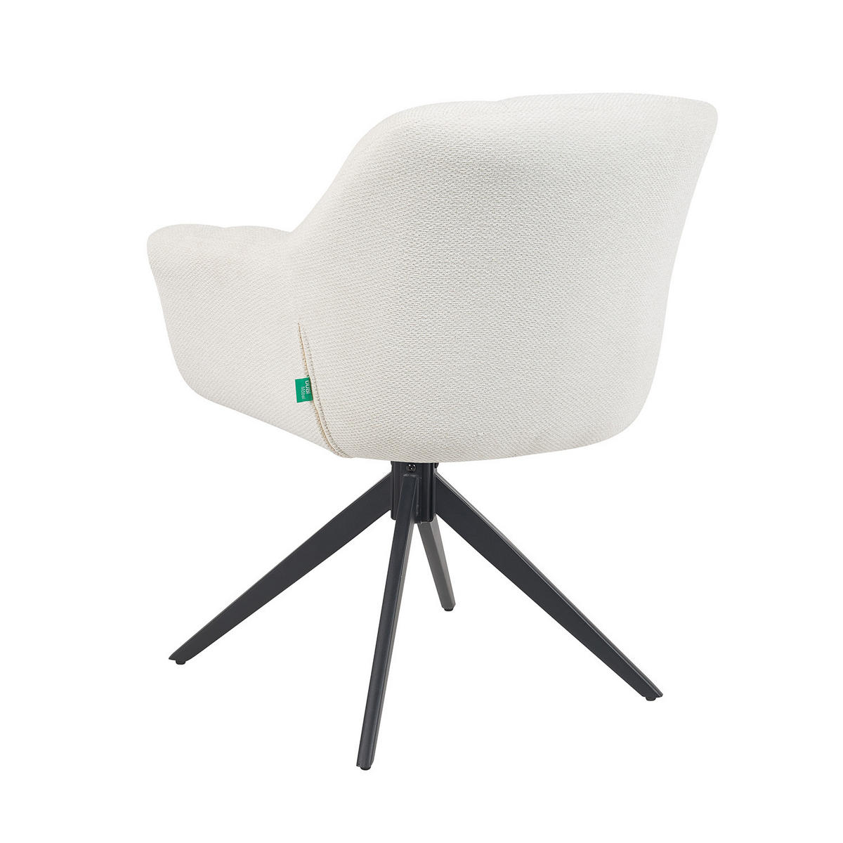 DREHSTUHL Mika-Mila - Creme/Schwarz, Textil/Metall (65/81/66cm) - DUBI Möbel
