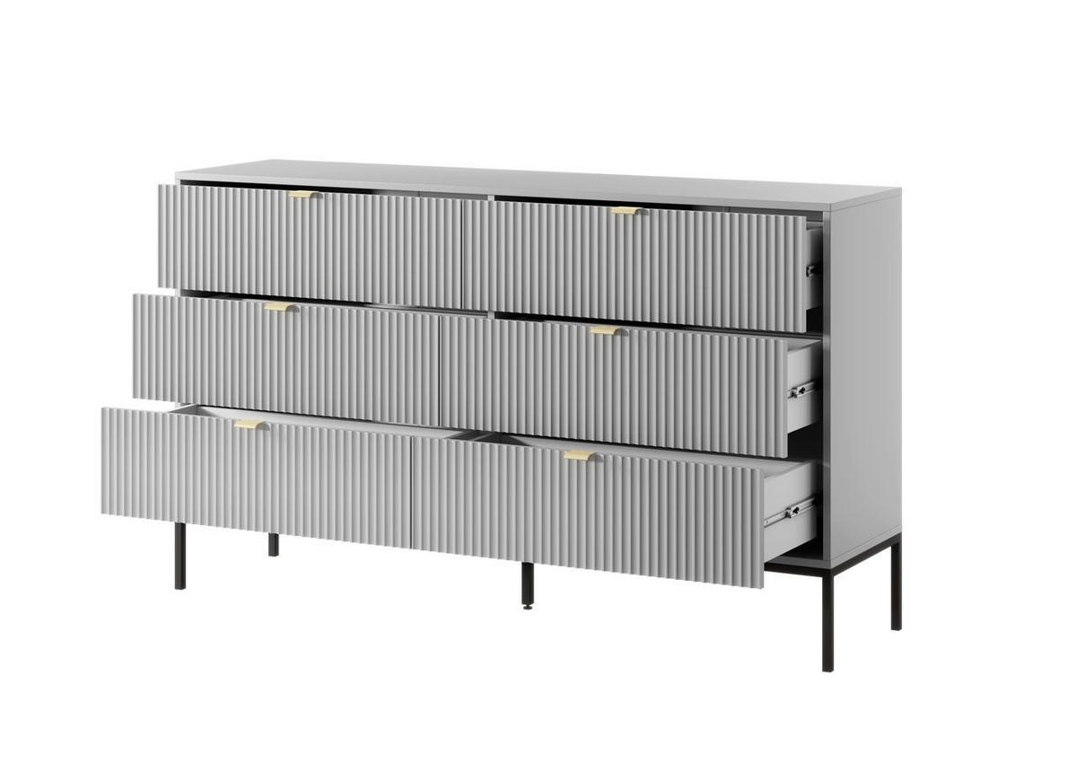 KOMMODE – NKS154 – 154 cm – NOVA – Grau - Grau, Holzwerkstoff (154/91/39cm) - hi-markt