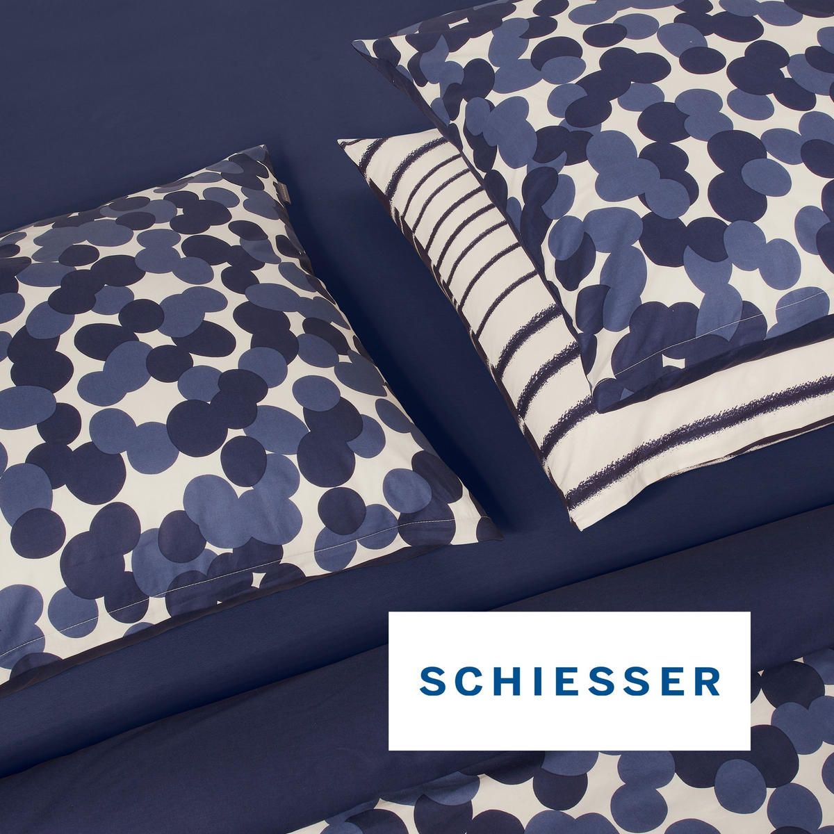BETTWÄSCHESET Wesley - Renforcé - 2-teilig - 135x200 cm - Blau - Blau, Textil (135/200cm) - SCHIESSER
