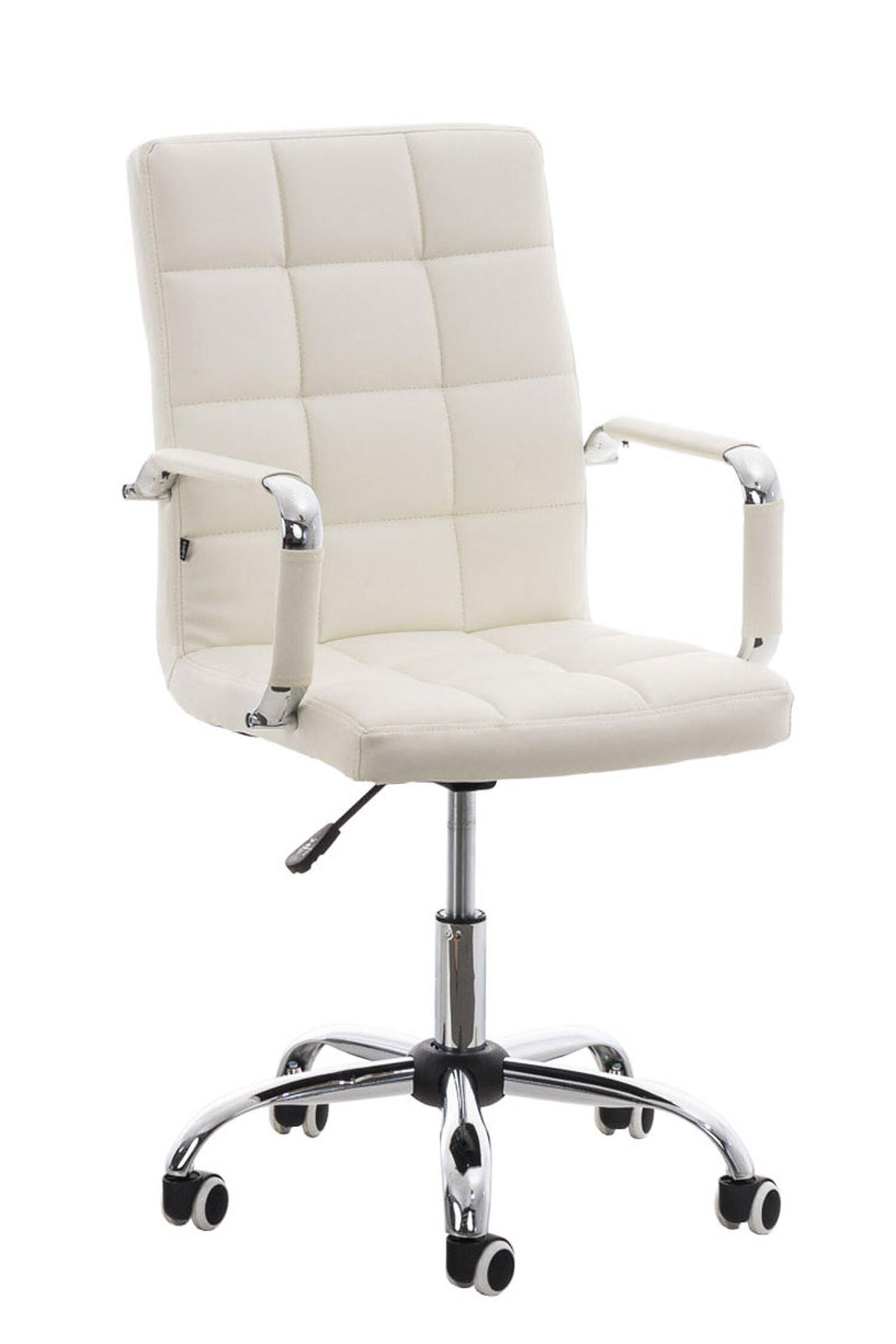 BÜROSTUHL Deal V2, Kunstleder Weiß - Weiß, Textil/Metall (54/101/59cm) - TPFLiving
