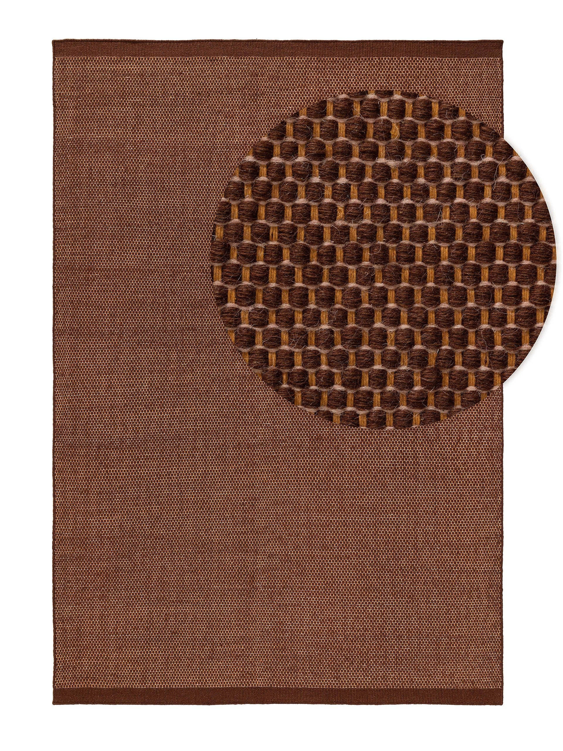 WOLLTEPPICH Rocco Braun 120x170 cm - Braun, Textil (120/170cm) - benuta Pure