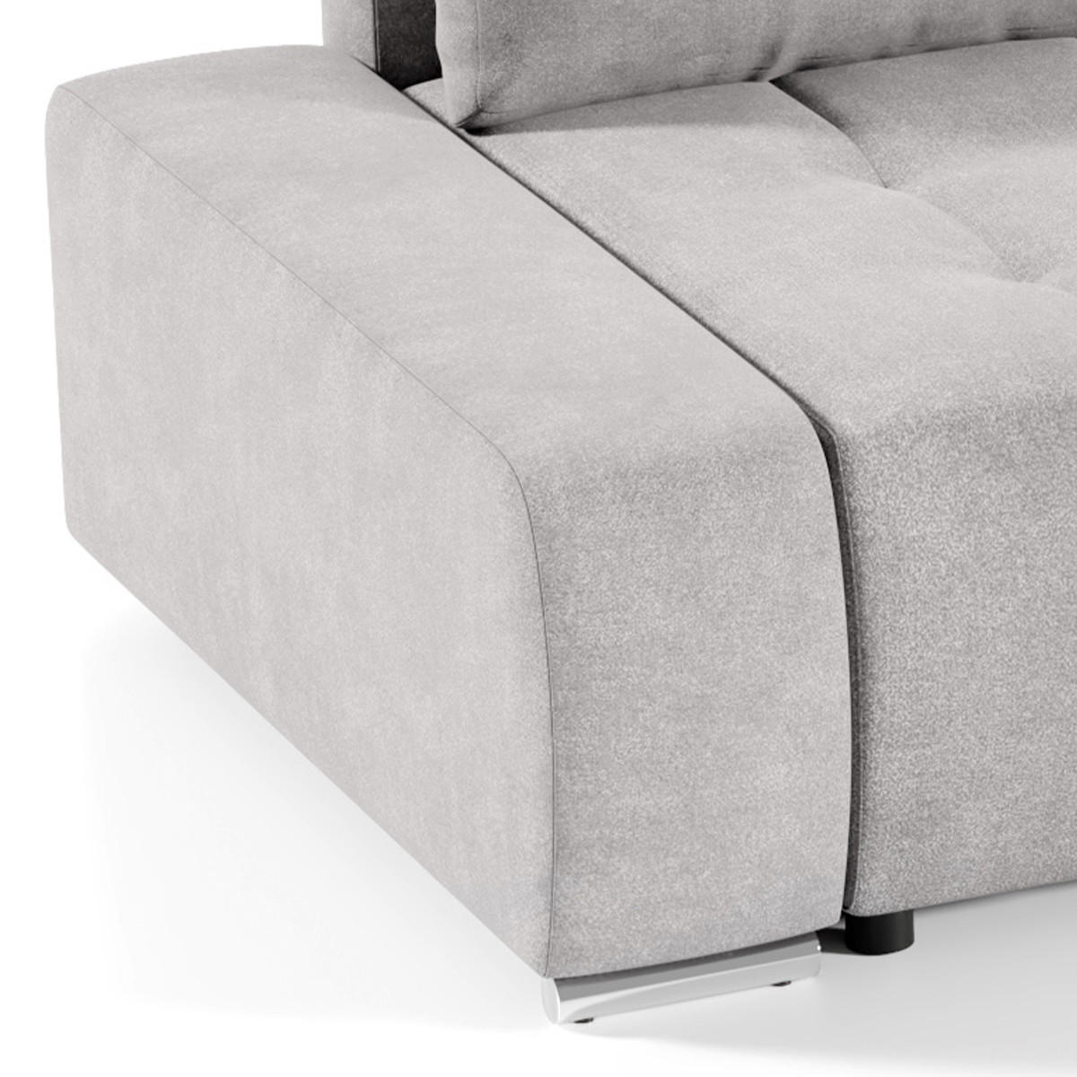 ECKSOFA Jonas 4 Sitzplätze Hellgrau - Grau, Holzwerkstoff (265/185cm) - Petits-meubles