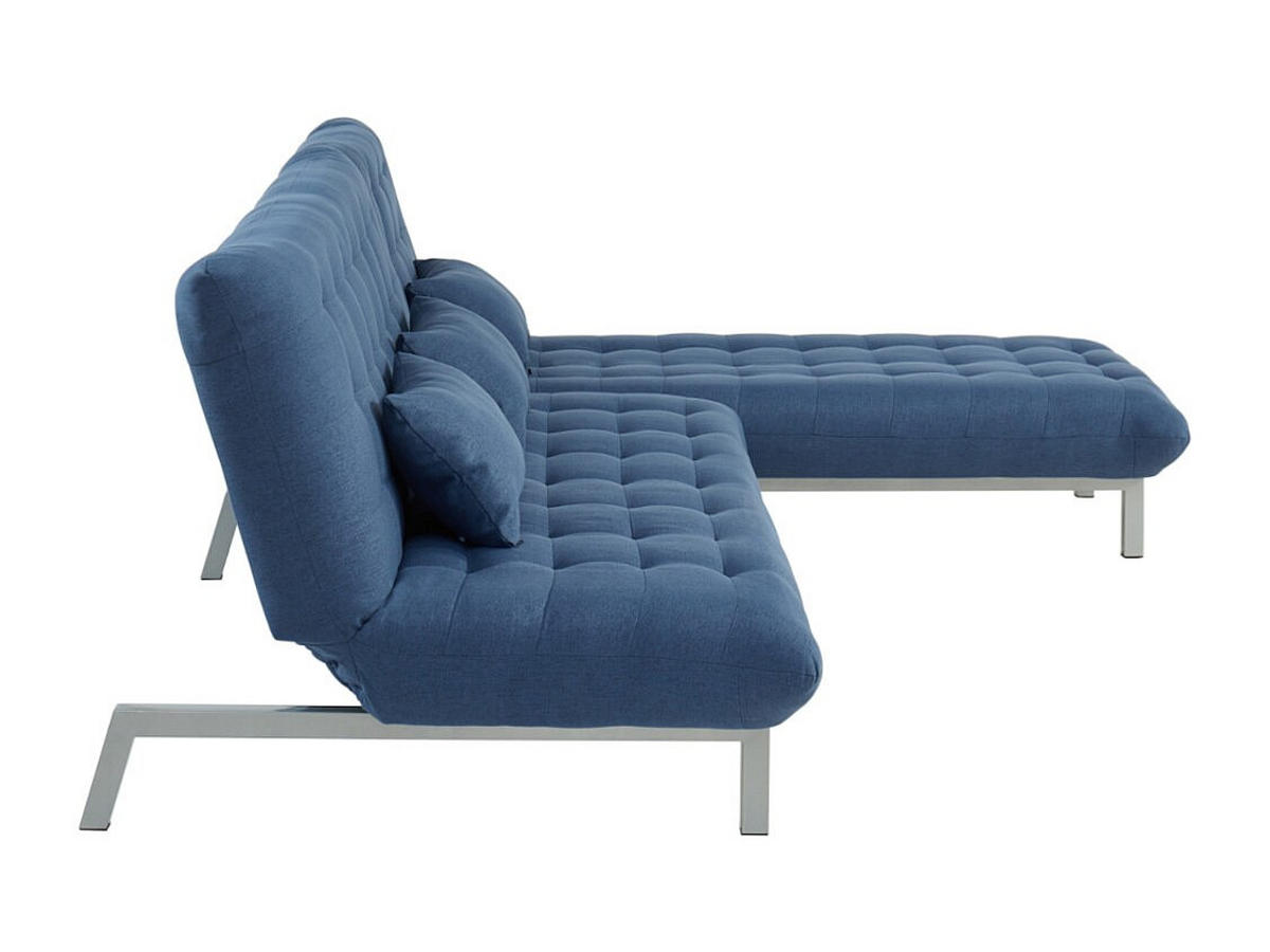 SCHLAFSOFA Klappsofa modulierbar - Stoff - Blau - HORNET - Blau, Textil (190/86/186cm) - Vente-Unique