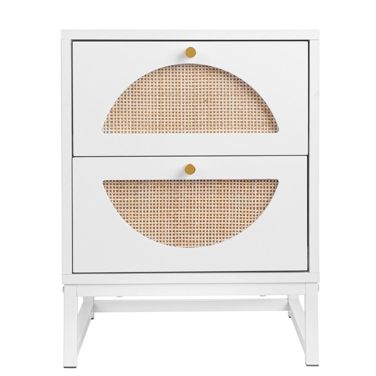NACHTSCHRANK Weiß 40/40/53 cm - Weiß, Holz/Holzwerkstoff (40/53/40cm) - Urban Meuble