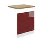 FRONTBLENDE R-Line Bordeaux Hochglanz 60 cm, AP Eiche - Bordeaux/Weiß, Holzwerkstoff (60/57.2/1.6cm) - Vicco