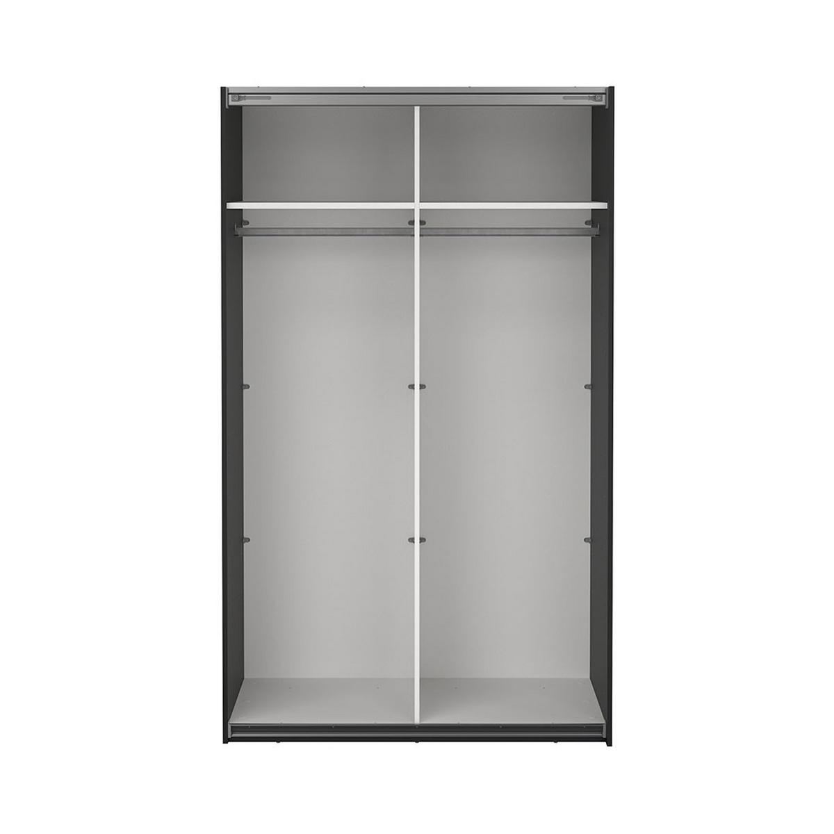 SCHIEBETÜRENSCHRANK, Catania, Schwarz, Holzwerkstoff, 119 x 67 x 201 cm - Schwarz, Holzwerkstoff (119/201/67cm) - ebuy24
