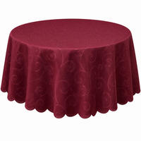 TISCHDECKE 135 cm rund Ornamente Bordeaux - Bordeaux, Textil (135cm) - TiborTex