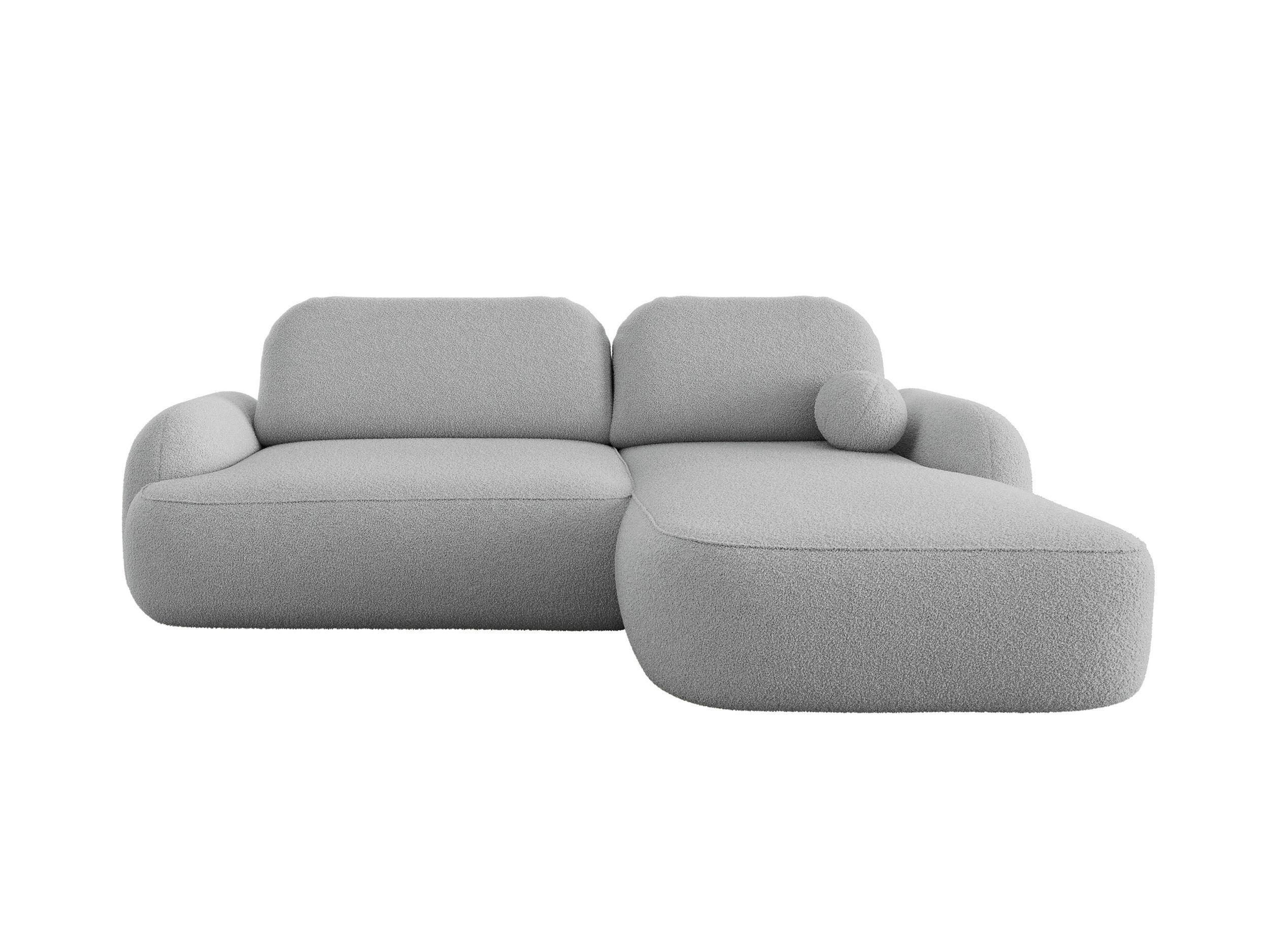 ECKSOFA MOLLY L Rechts QUELLE 05 mit Schlaffunktion - Grau, Textil (275/175cm) - Bedante