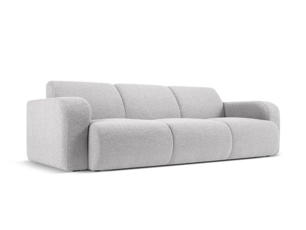 SOFA Molino aus Boucle hellgrau 3 Sitzplätze - Hellgrau, Textil (95/72/235cm) - Micadoni
