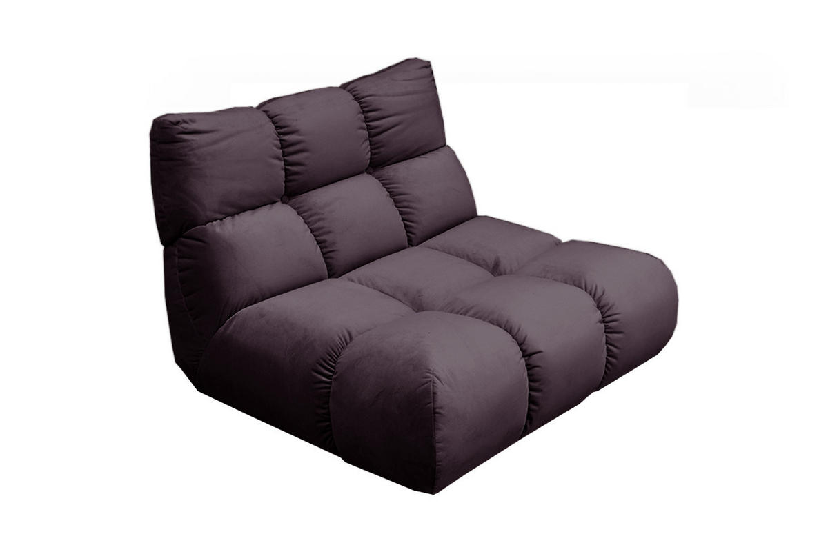 DREHSESSEL VIVIEN Violett Velvet Drehbar (360°) - Violett/Schwarz, Kunststoff/Textil (112/85/108cm) - KAWOLA