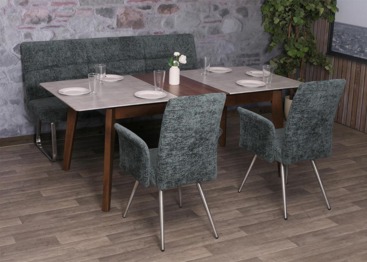 ESSZIMMER-SET Blau 3er-Set - Blau, Textil (180/99/65cm) - MCW