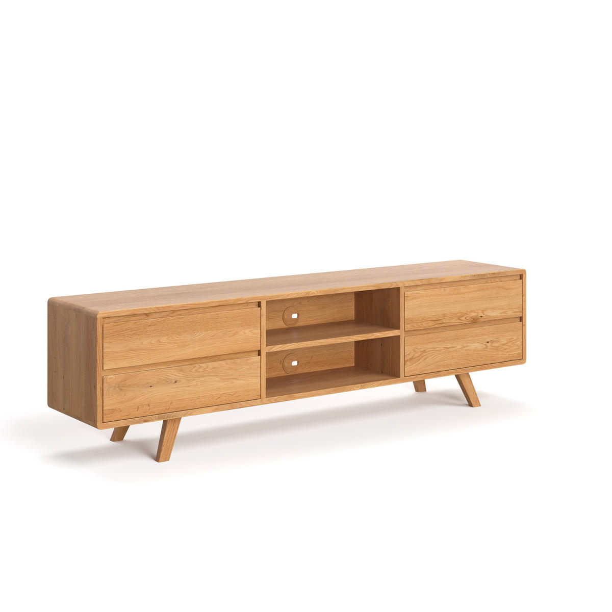 TV-SCHRANK Vela aus massivem Eichenholz 160 cm - Eichefarben/Naturfarben, Holz (160/55/45cm) - Danzz