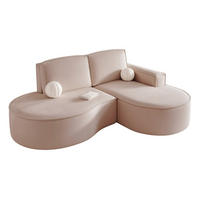 ECKSOFA SOFIA Veloursstoff in Braun - Braun, Holzwerkstoff/Kunststoff (210/157cm) - Idohome