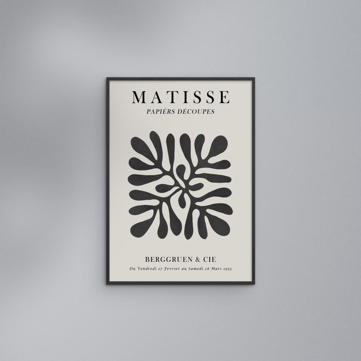 POSTER mit Rahmen Vitor Costa - Matisse floral Poster 1 - Schwarz, Holz/Papier (50/70cm) - Poster&Frame