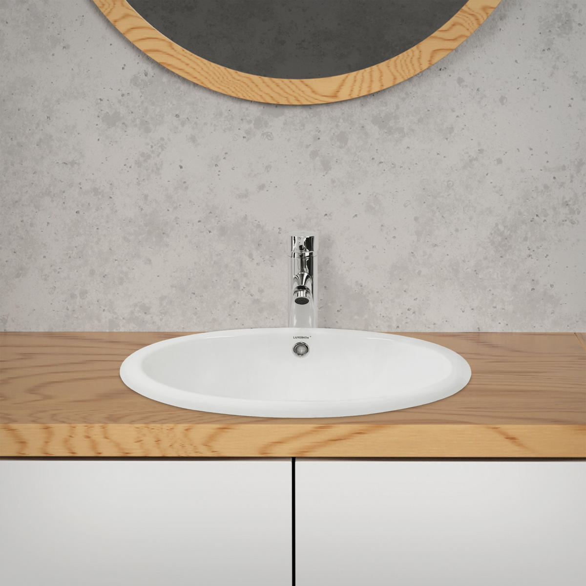 WASCHBECKEN - Weiß, Keramik (40.5/19.5/49cm) - ML-DESIGN