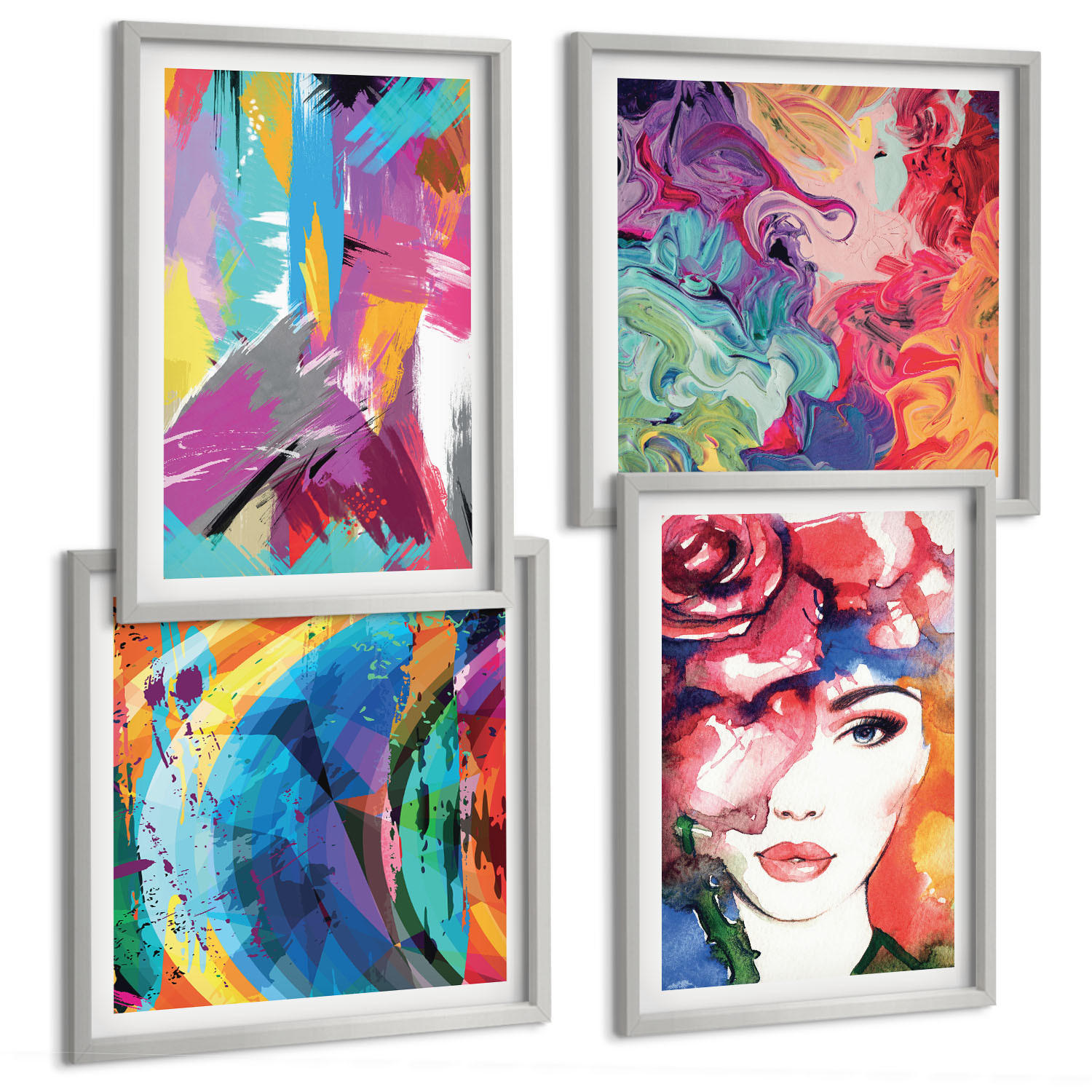 Tulup Bilder Silber 50x50 cm