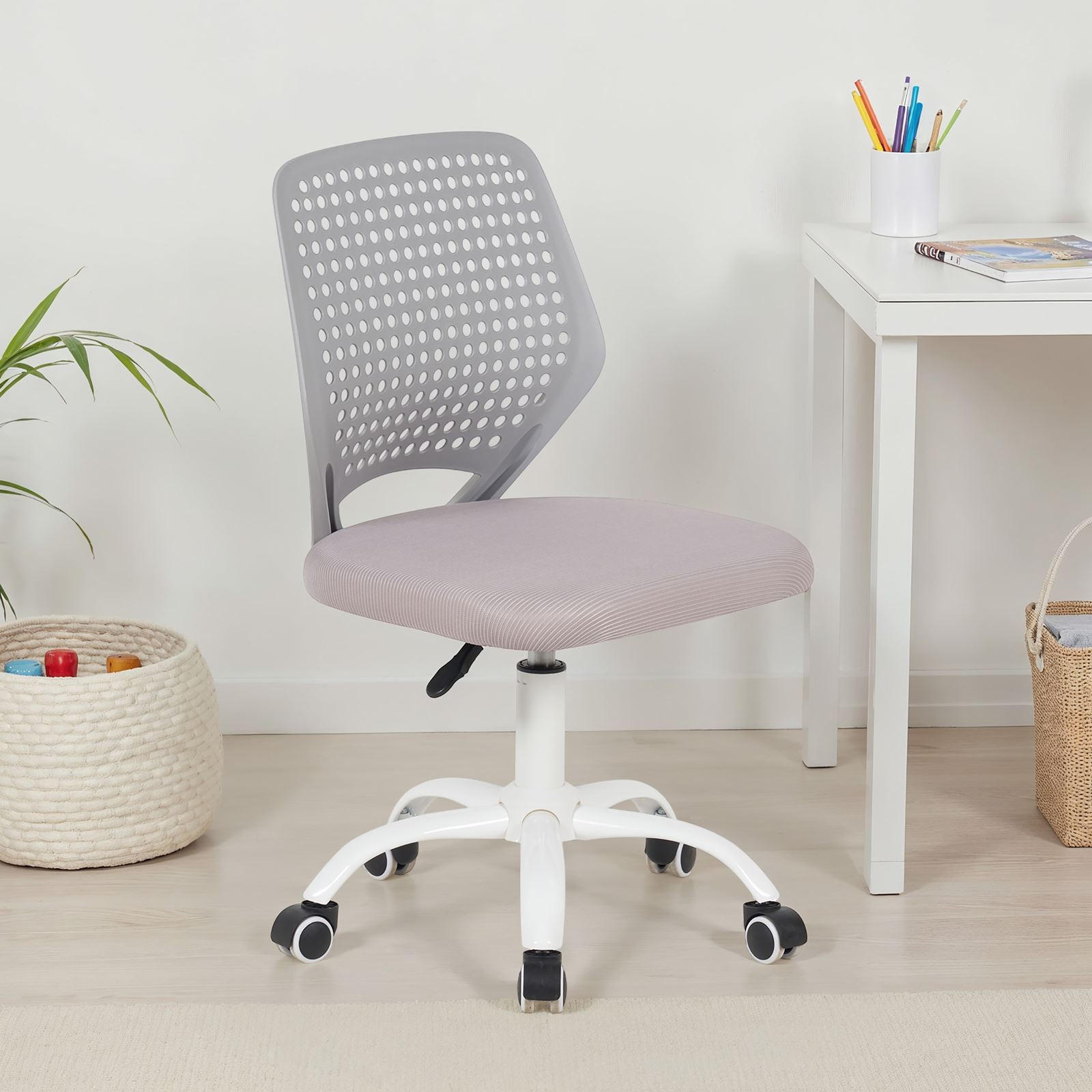 KINDERDREHSTUHL JADE - Grau, Textil (47/89/46cm) - IDIMEX