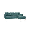 ECKSOFA Chroma Türkis Luxusmicrofaser - Türkis/Braun, Holz/Textil (238/170cm) - S-Style Möbel
