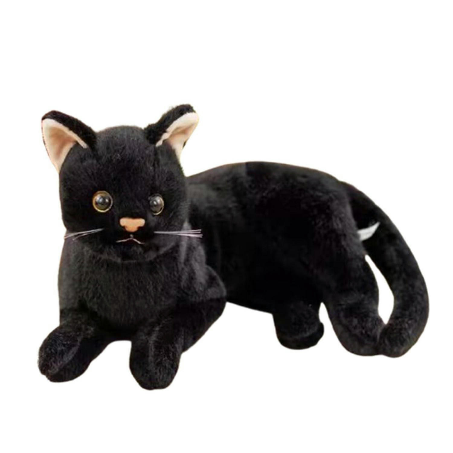KUSCHELTIER Katze Lebensecht 29 cm Schwarz - Schwarz, Textil (10/29cm)