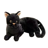 KUSCHELTIER Katze Lebensecht 29 cm Schwarz - Schwarz, Textil (10/29cm)