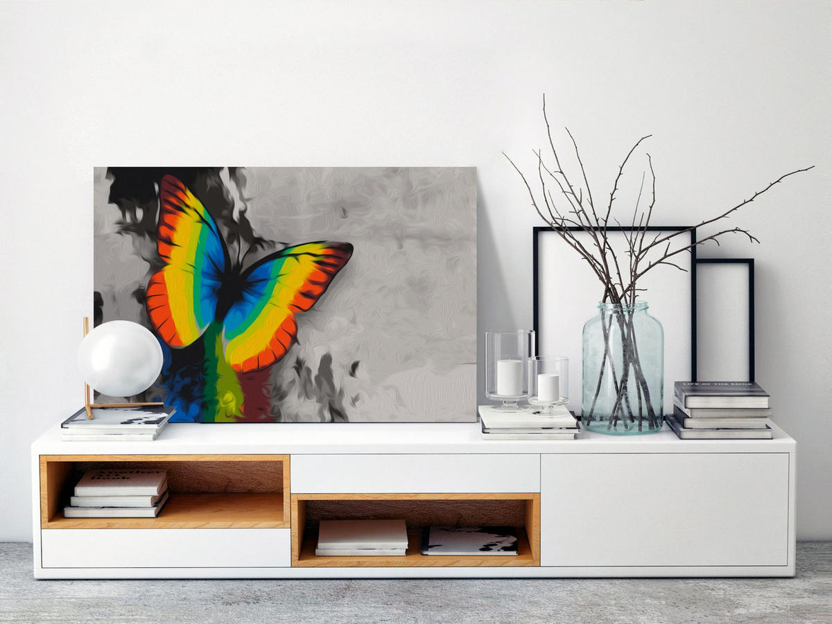 MALEN NACH ZAHLEN 50/40 cm - Grau, Textil (1.4/40cm) - KUNSTLOFT