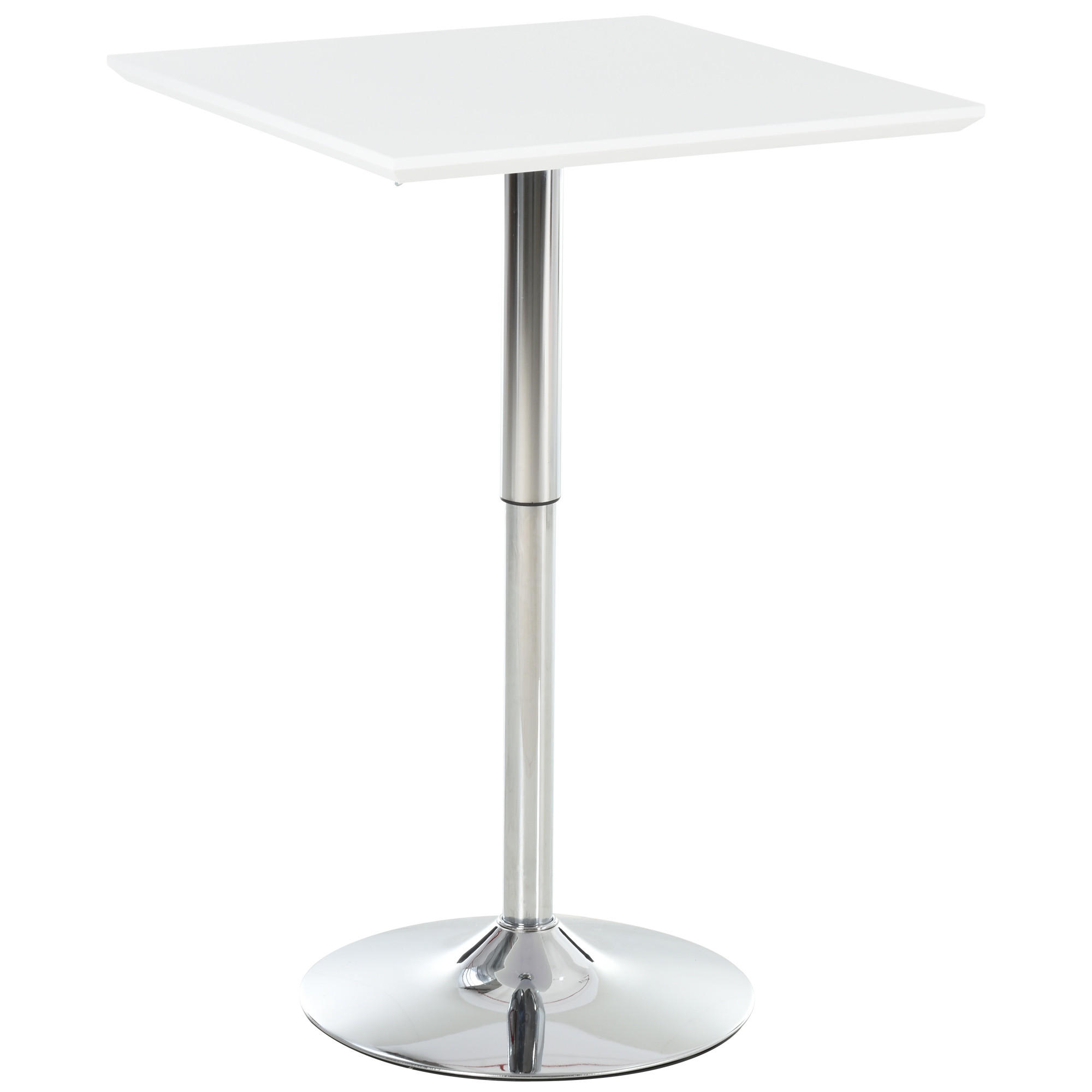BARTISCH, MDF-Platte, Stahl, Weiß - Weiß, Kunststoff (60/92/60cm) - HOMCOM