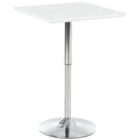 BARTISCH, MDF-Platte, Stahl, Weiß - Weiß, Kunststoff (60/92/60cm) - HOMCOM
