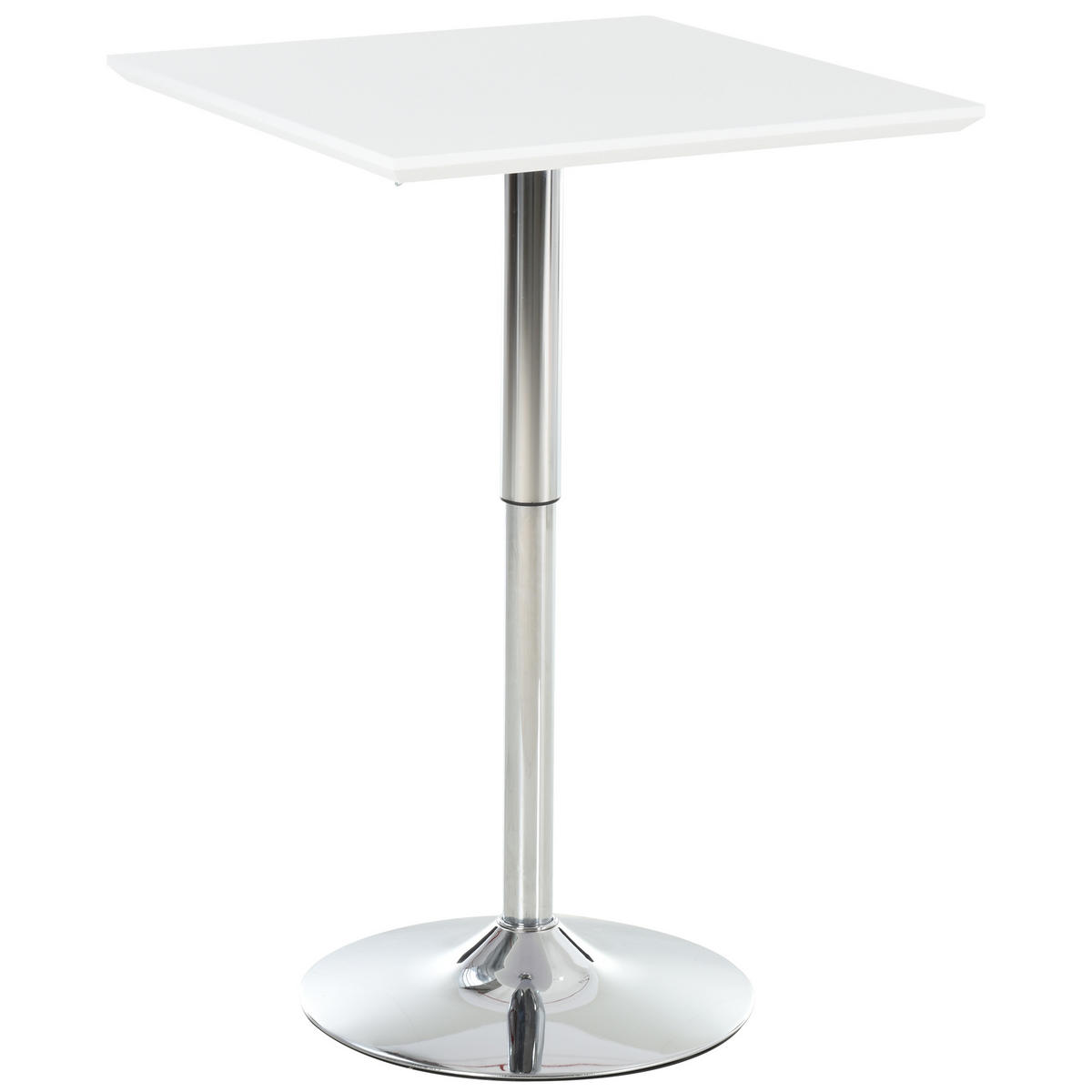 BARTISCH, MDF-Platte, Stahl, Weiß - Weiß, Kunststoff (60/92/60cm) - HOMCOM