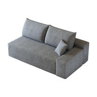 SOFAELEMENT DE-34752 rechte mit Cordbezug Grau - Grau, Textil (95/83/175cm) - ComfortXL