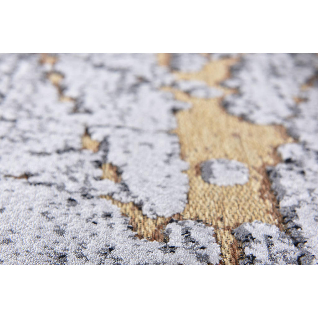 Thumbnail - Gino Falcone Flachwebeteppich, Gold, Textil, Abstrakt, Rechteckig, 120x180 cm, für Fußbodenheizung geeignet, Teppiche & ...