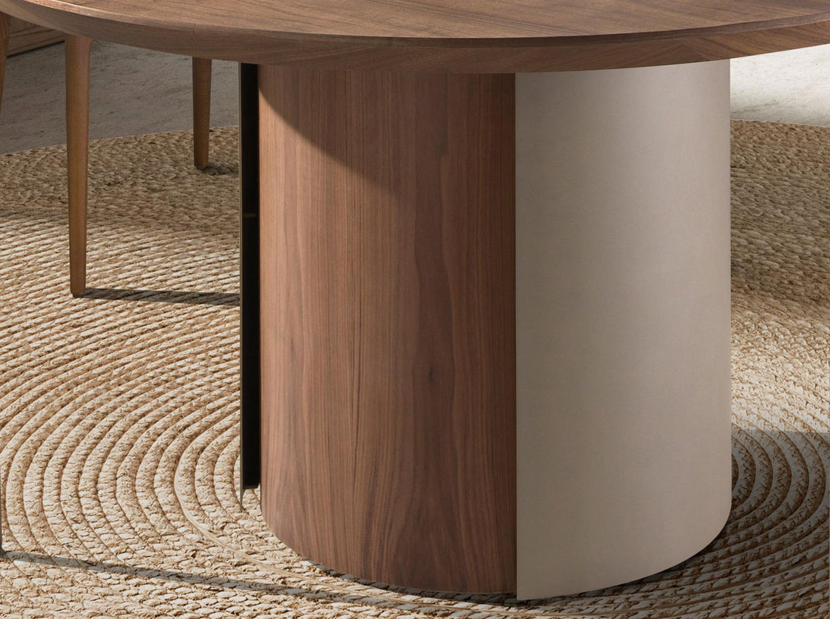 ESSTISCH runde Sand Walnuss 140/140/76 cm - Walnussfarben, Holz (140/140/76cm) - ANGEL CERDA