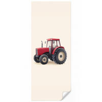 KINDERTAPETE - Traktor - Minimalistisch - Illustration - Rot - 100x260 cm - Rot, Papier (100/260cm) - OnlyWow