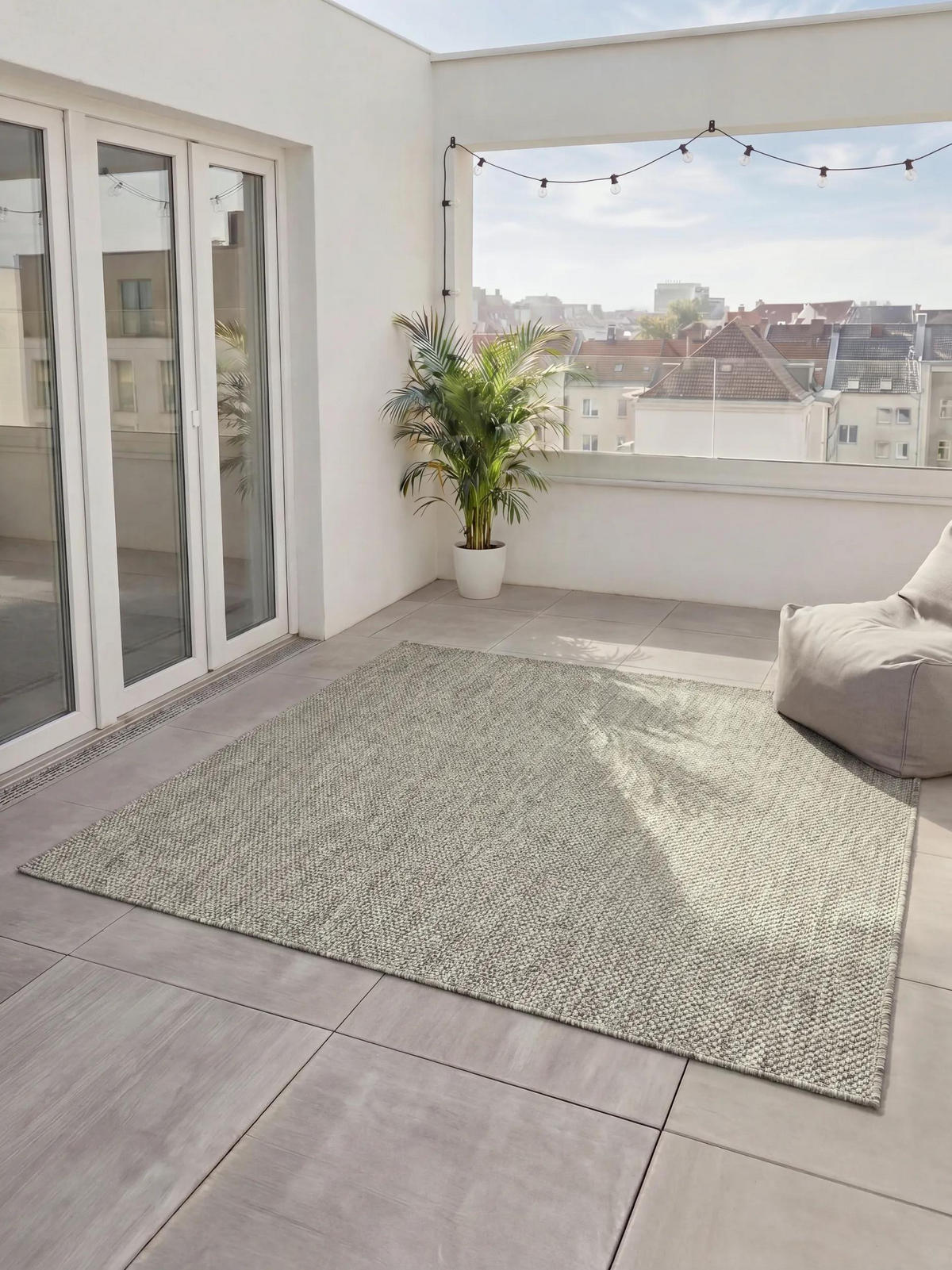OUTDOORTEPPICH Iowa Dunkelgrau 300/300 cm - Dunkelgrau, Kunststoff/Textil (300/300cm) - benuta