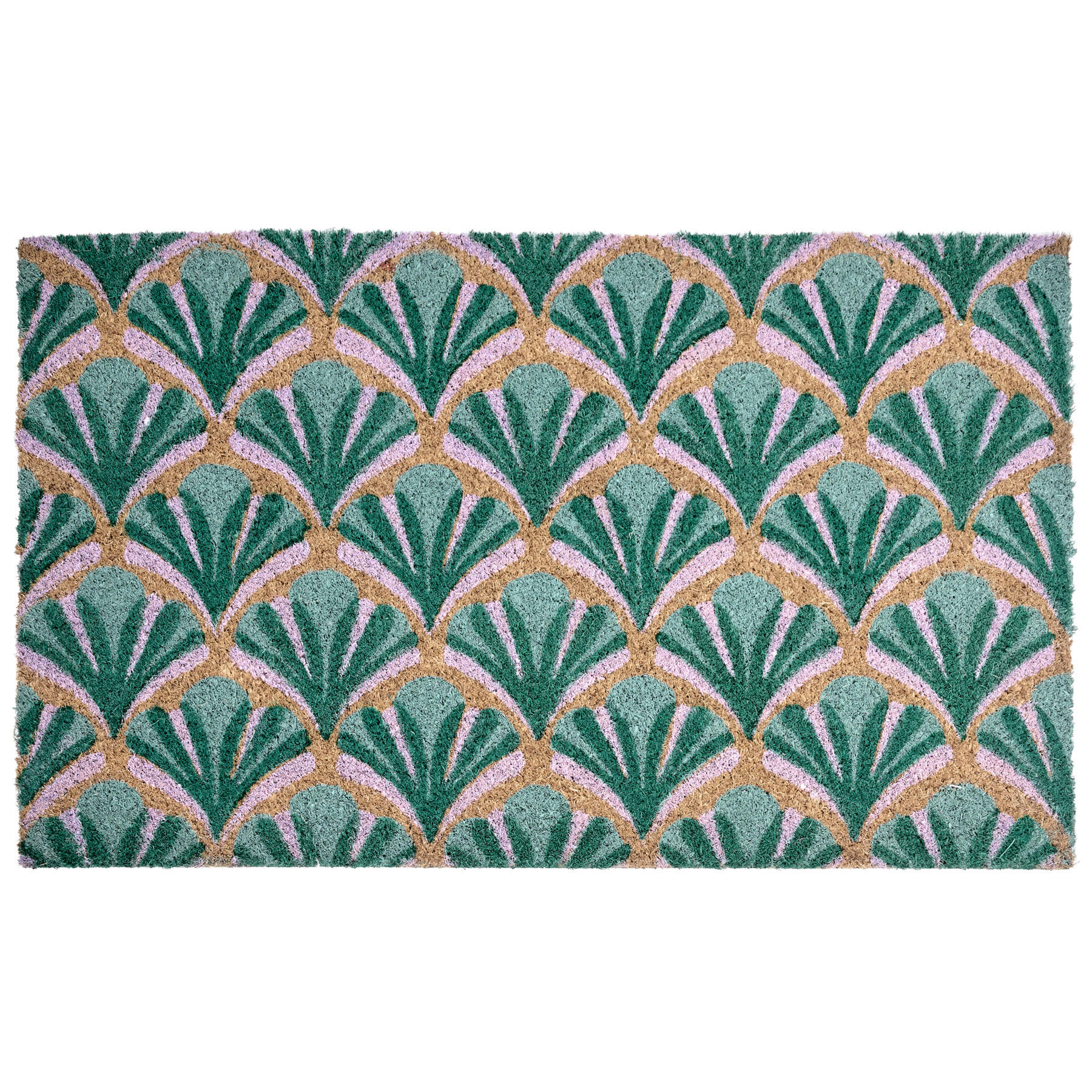 FUSSMATTE Grün 45/75 cm Kokosfasern Tatalik - Grün, Textil (45/75cm) - Beliani