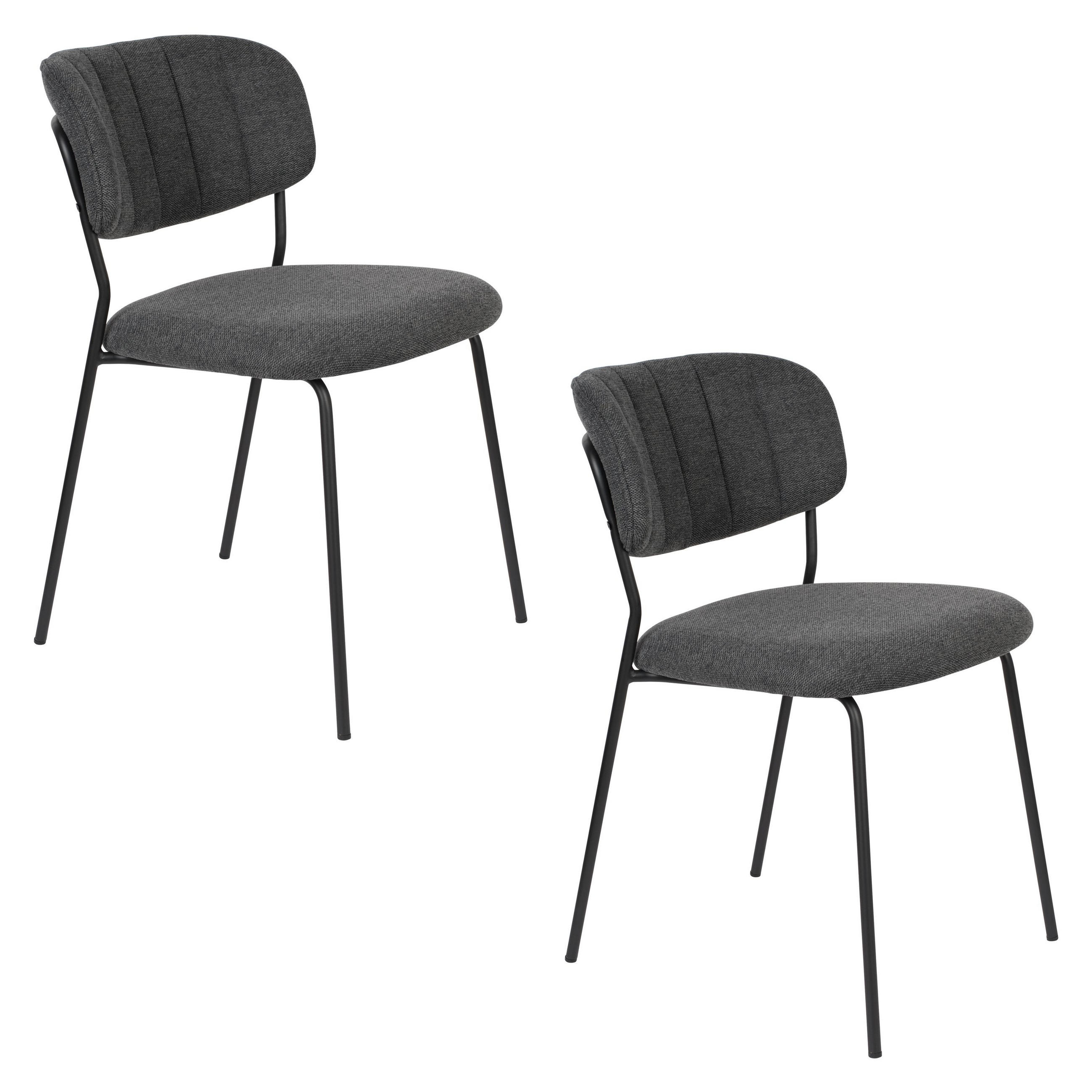 Housecraft Living Esszimmerstuhl Dunkelgrau 48x77x56 cm