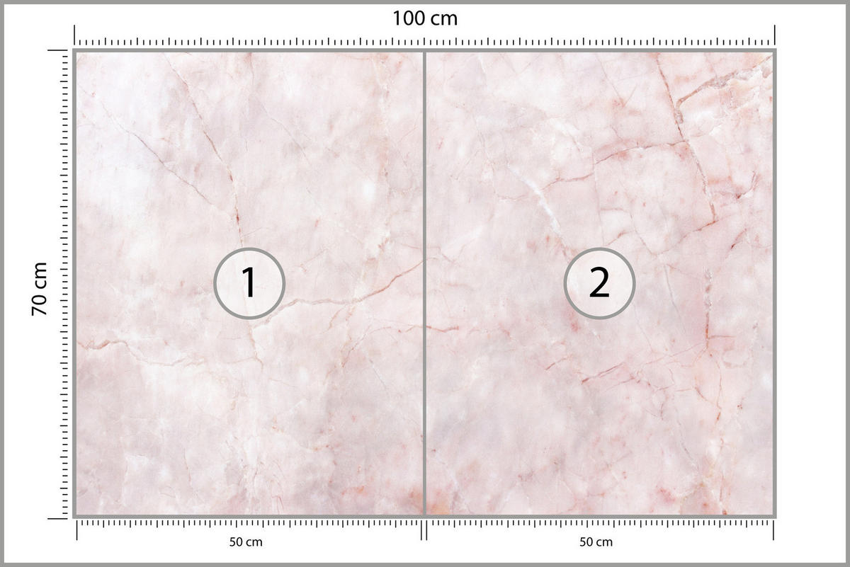 FOTOTAPETA Ružový Mramor Abstrakcia Moderný Vzor 100 x 70 cm - ružová, papier (100/70cm) - Muralo