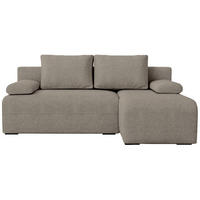 ECKSOFA Ernest mit Schlaffunktion Braun Bouclé - Braun, Textil (200/145cm) - Bromarkt