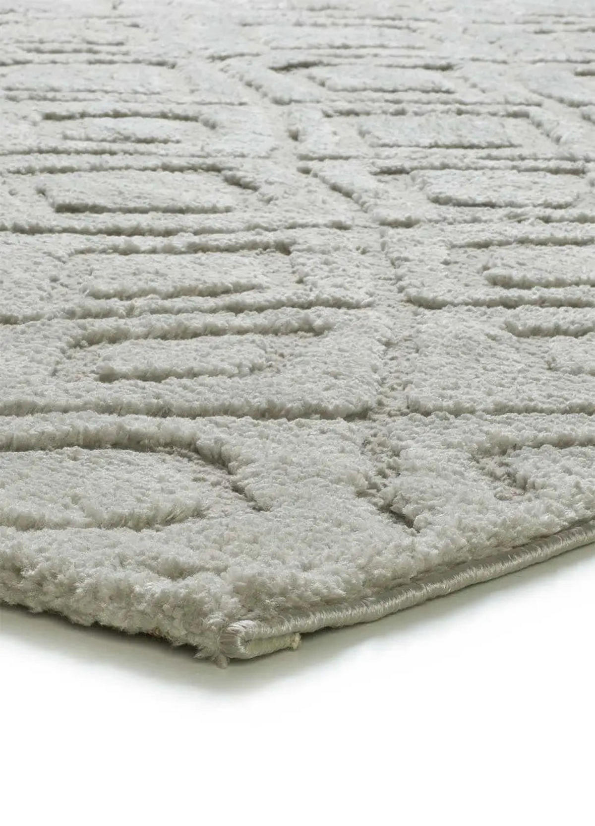 WEBTEPPICH Grau Juno 126/190 cm - Hellgrau, Naturmaterialien/Textil (126/190cm) - Atticgo