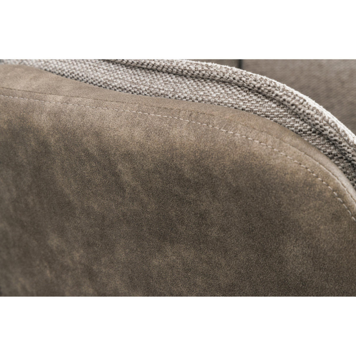 STUHL MR. LOUNGER Microfaser Taupe - Taupe/Schwarz, Textil/Metall (63/85/62cm) - riess-ambiente