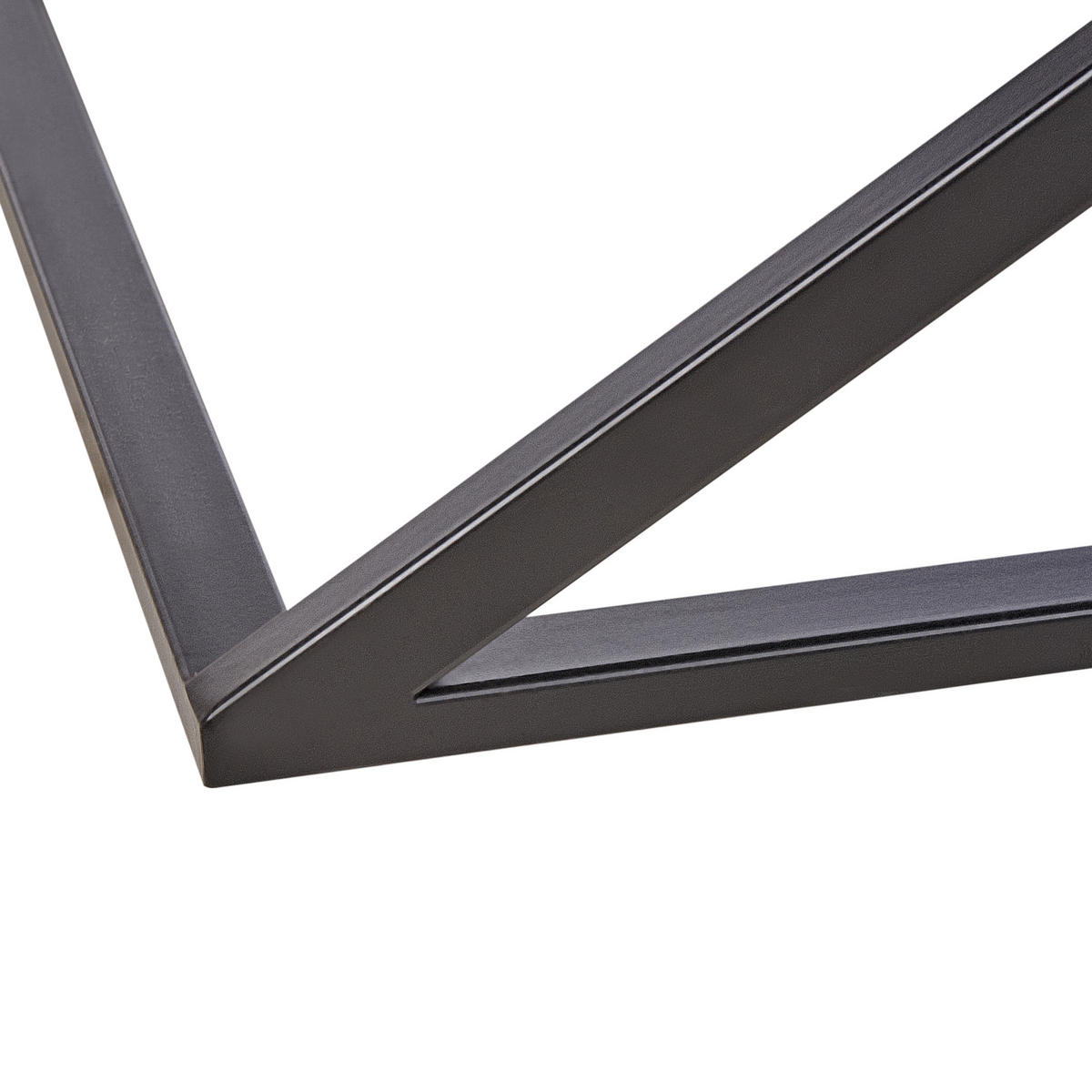 HOCKER Orange Murdo - Schwarz/Orange, Kunststoff (47/43/40cm) - Beliani