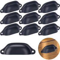 MÖBELGRIFF Schwarz 20er-Set - Schwarz, Metall (1.38/1.65/1.38cm)